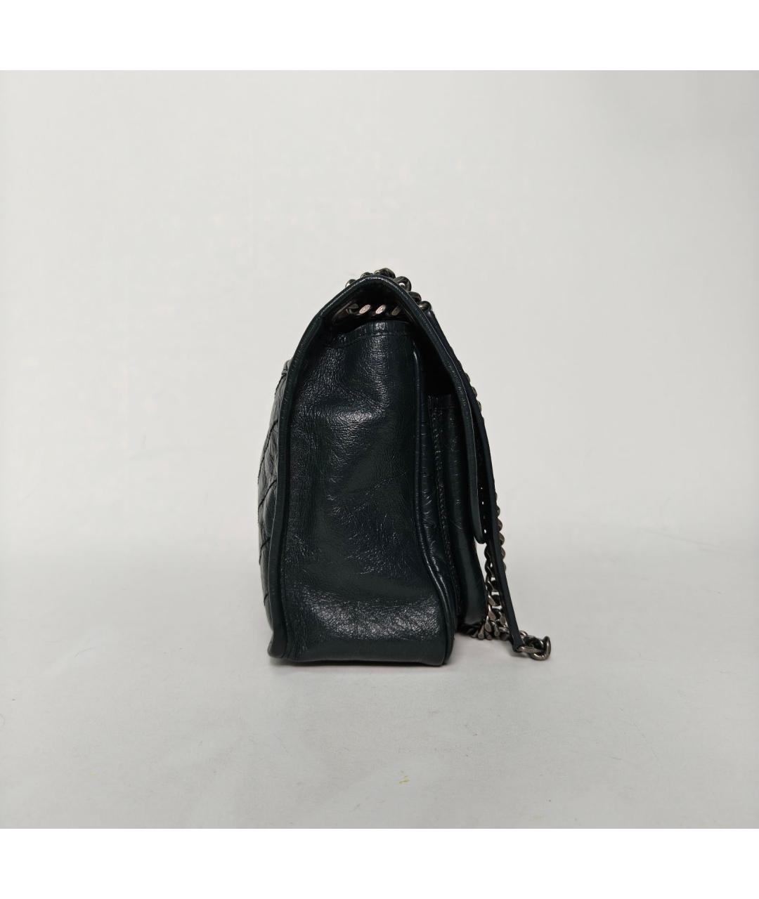 SAINT LAURENT Зеленая кожаная сумка через плечо, фото 3