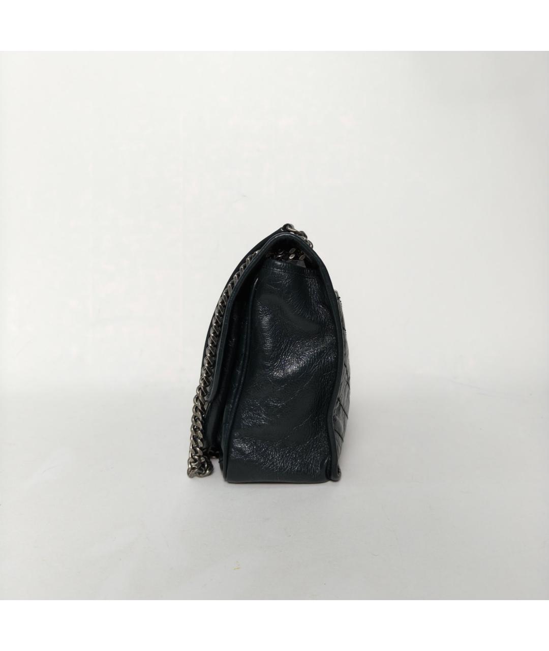 SAINT LAURENT Зеленая кожаная сумка через плечо, фото 5