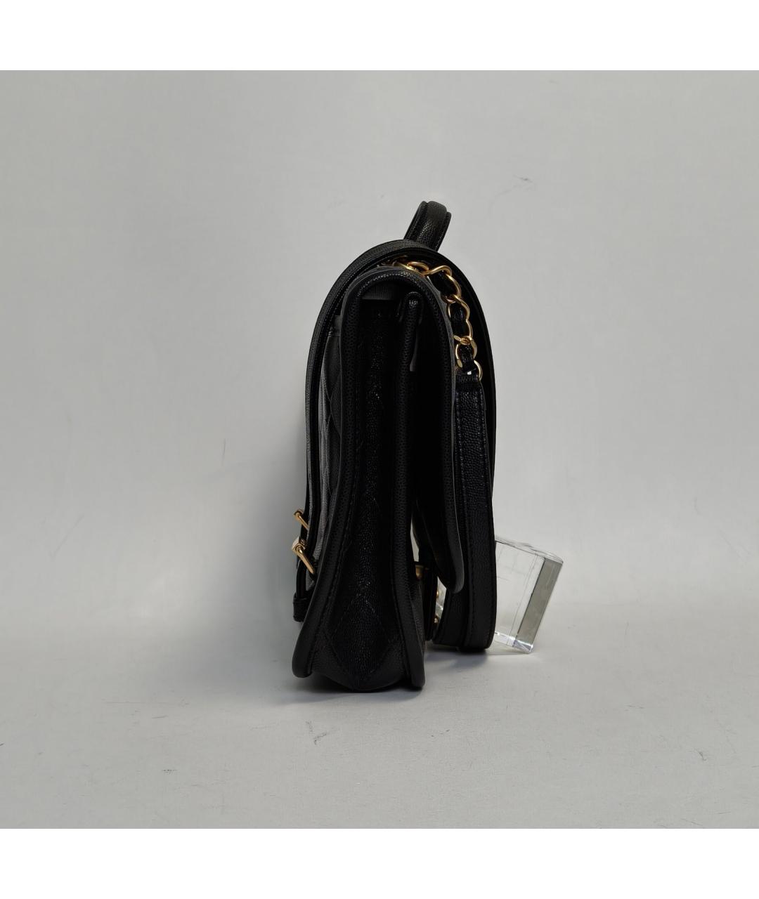 CHANEL Черная кожаная сумка через плечо, фото 3