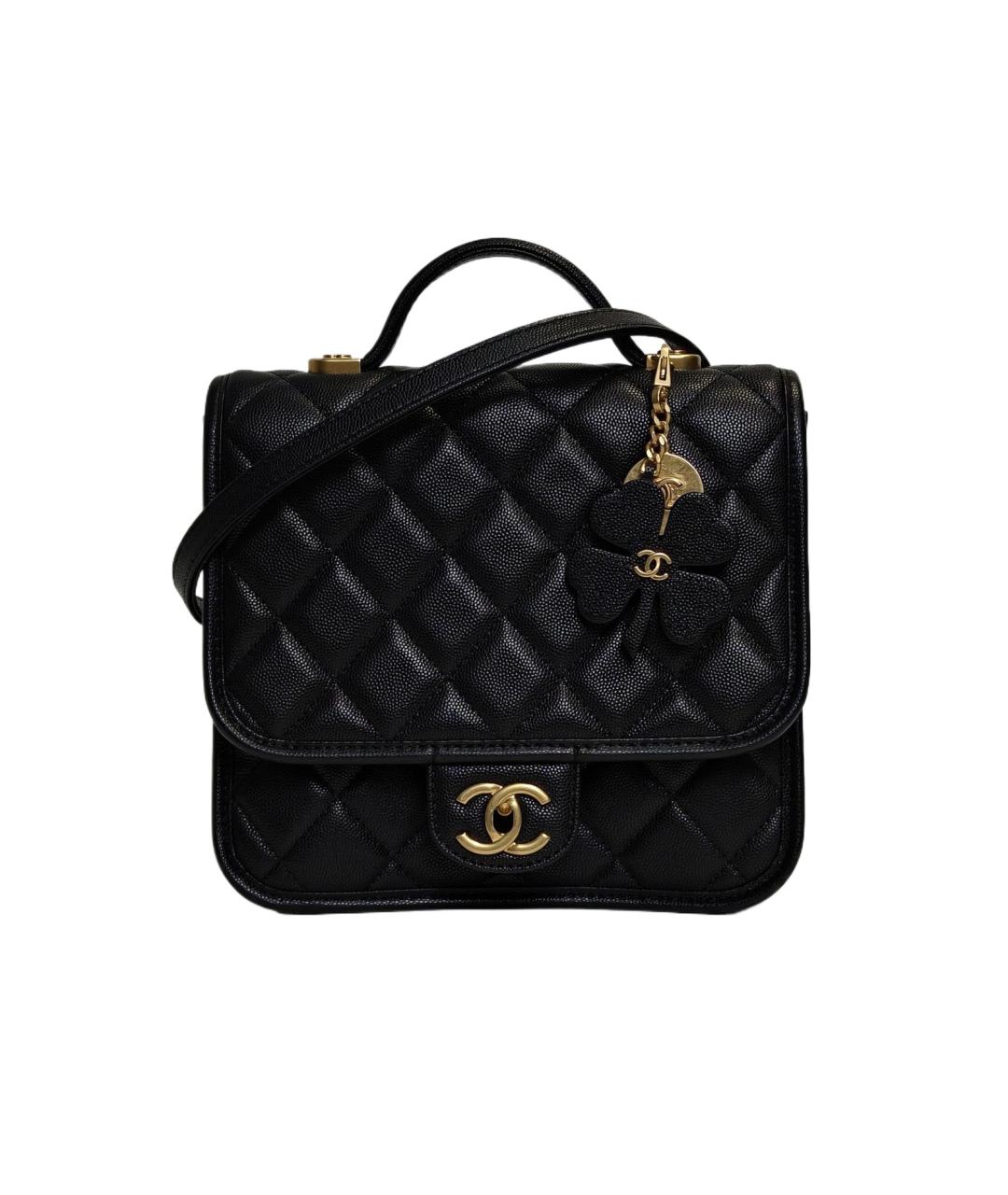 CHANEL Черная кожаная сумка через плечо, фото 1