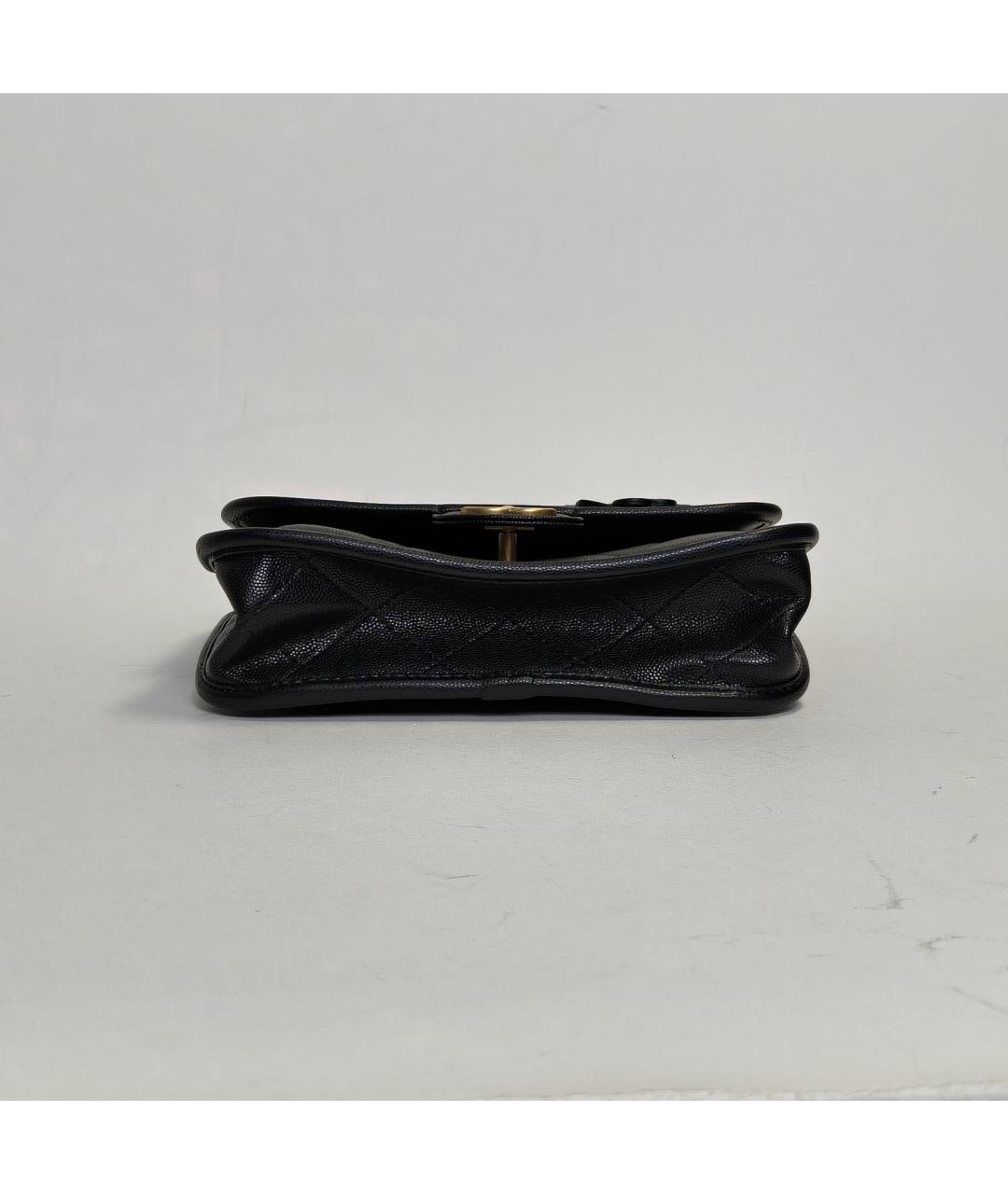 CHANEL Черная кожаная сумка через плечо, фото 6