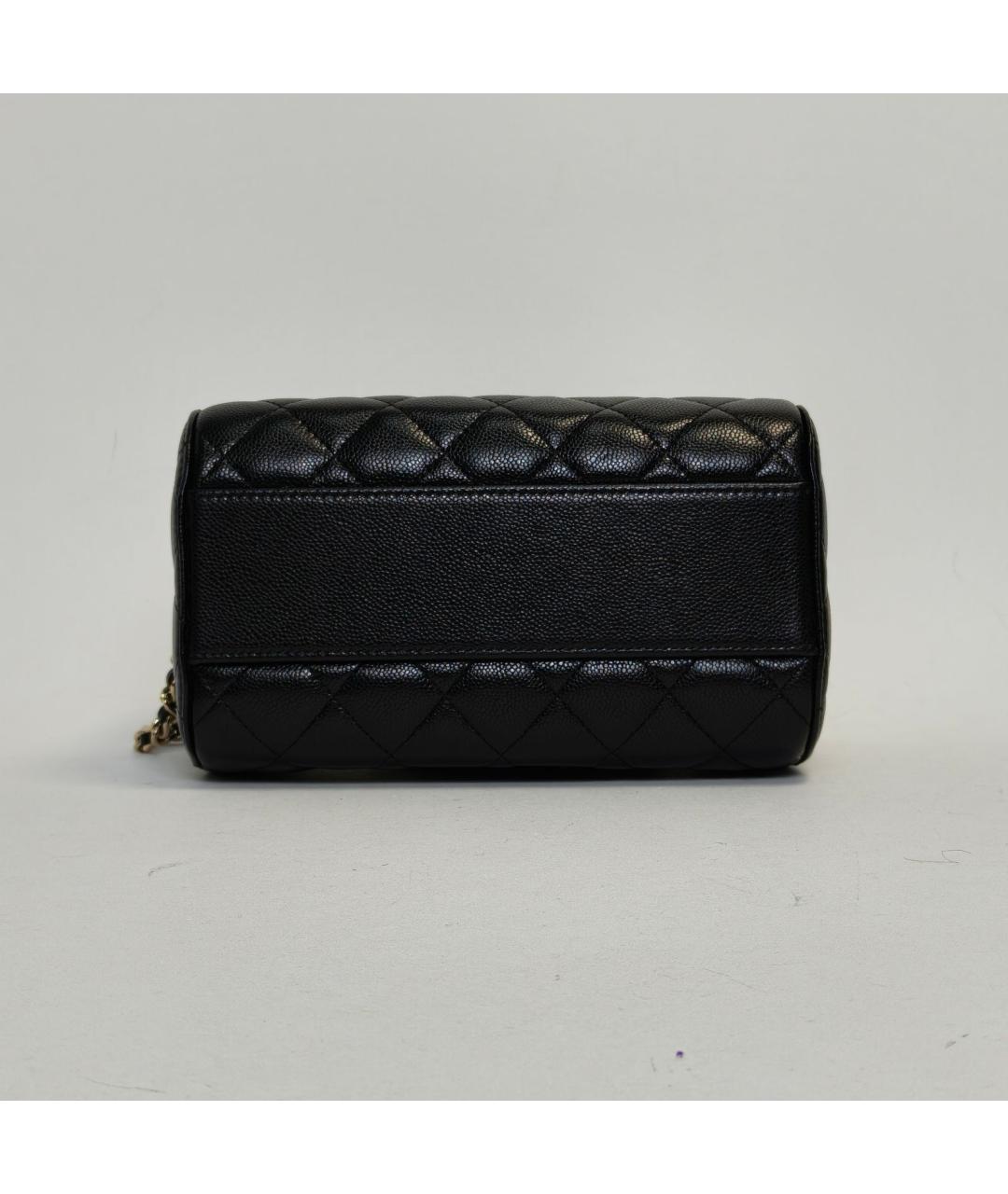 CHANEL Черная кожаная сумка через плечо, фото 6