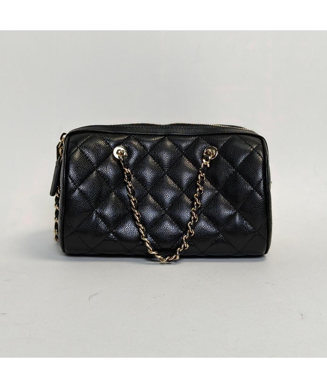 CHANEL Черная кожаная сумка через плечо, фото 4