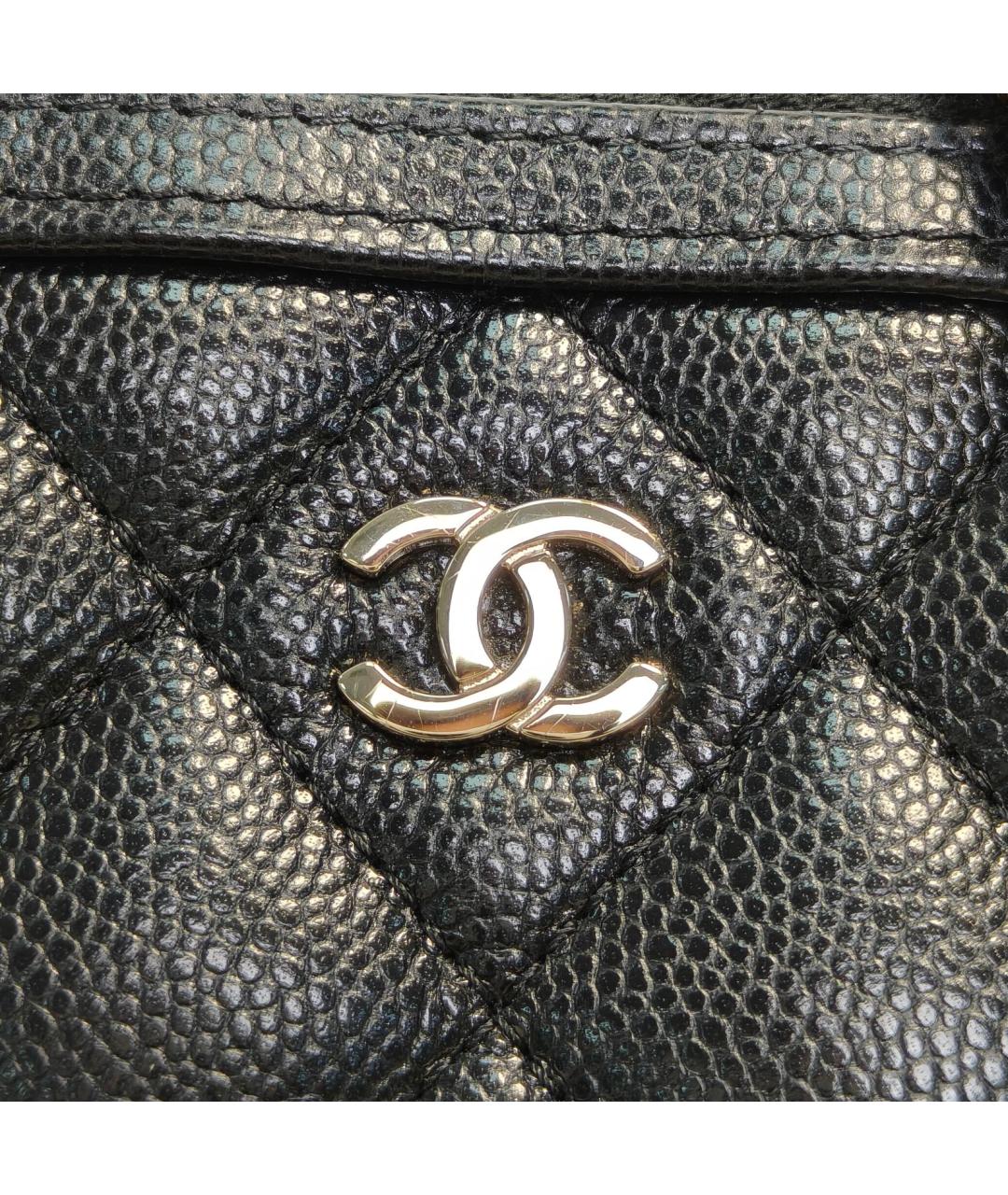 CHANEL Черная кожаная сумка через плечо, фото 7