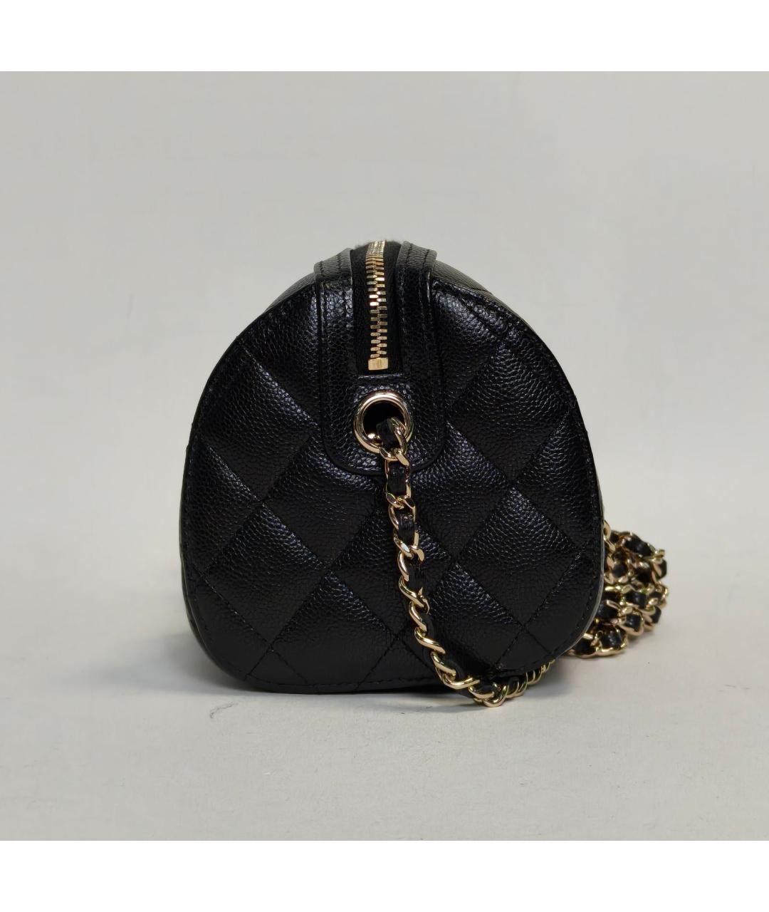 CHANEL Черная кожаная сумка через плечо, фото 3