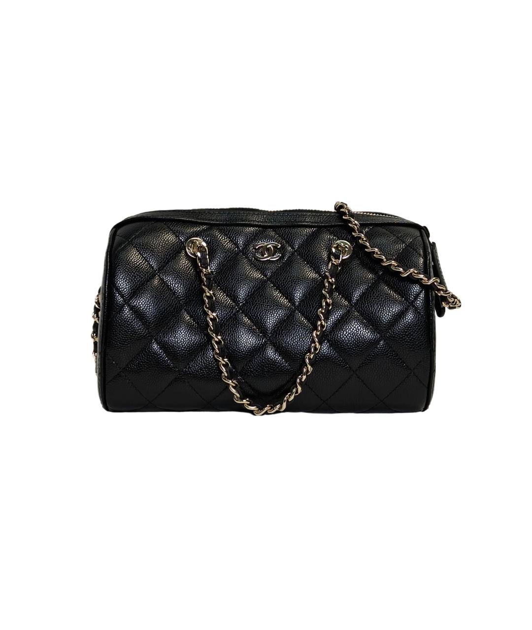 CHANEL Черная кожаная сумка через плечо, фото 1