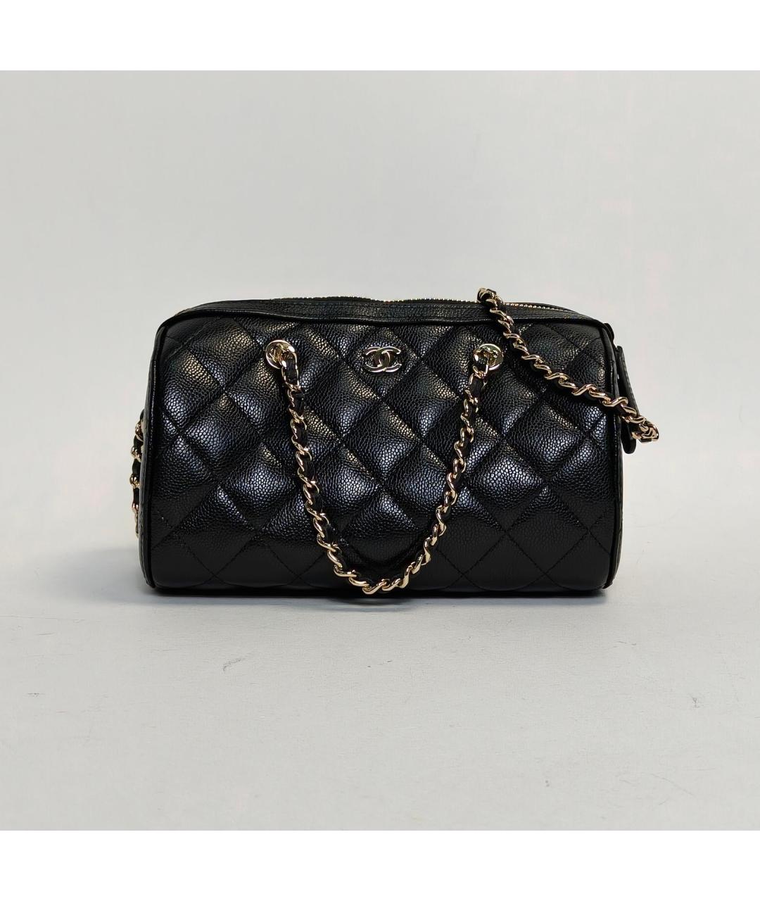 CHANEL Черная кожаная сумка через плечо, фото 2