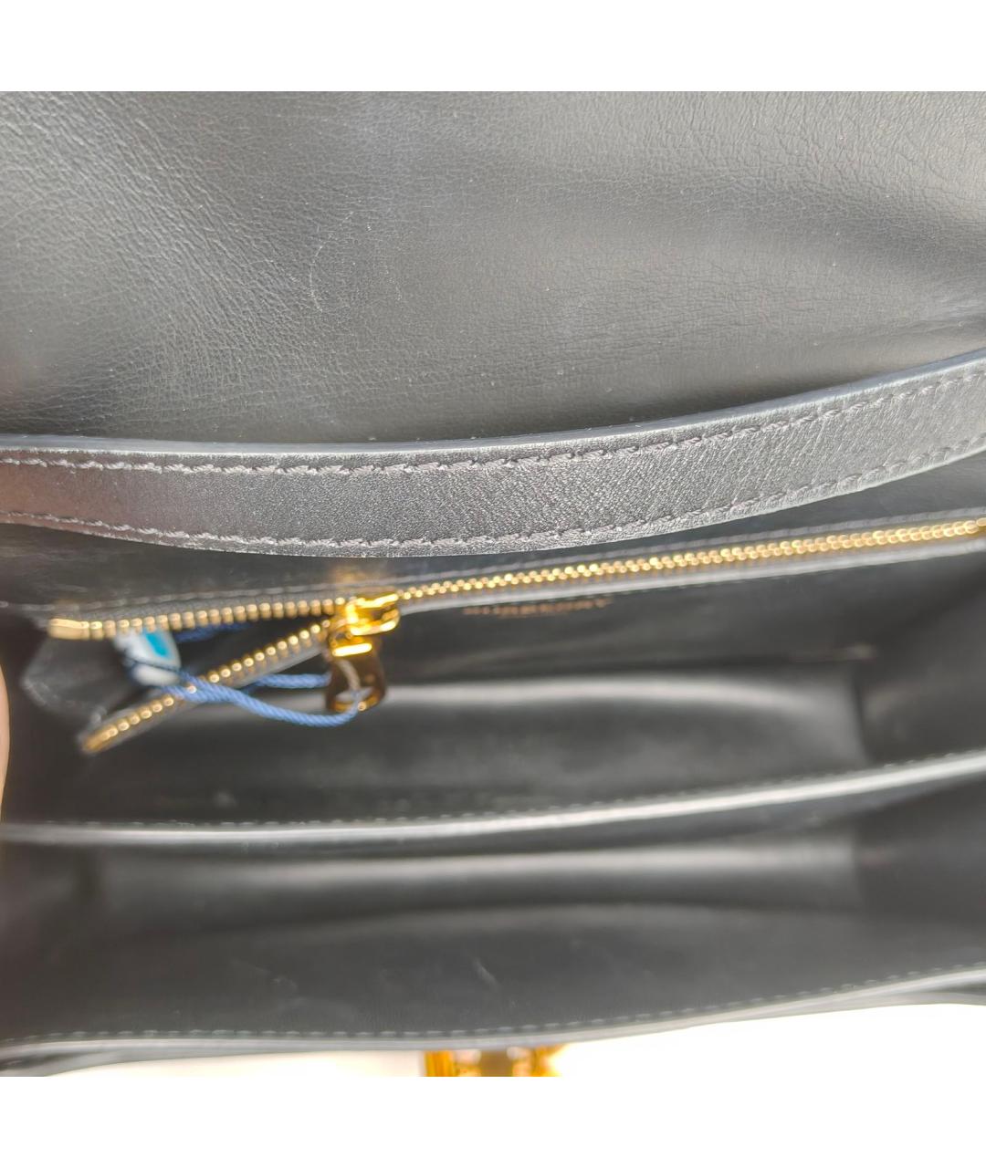 BURBERRY Черная кожаная сумка через плечо, фото 8