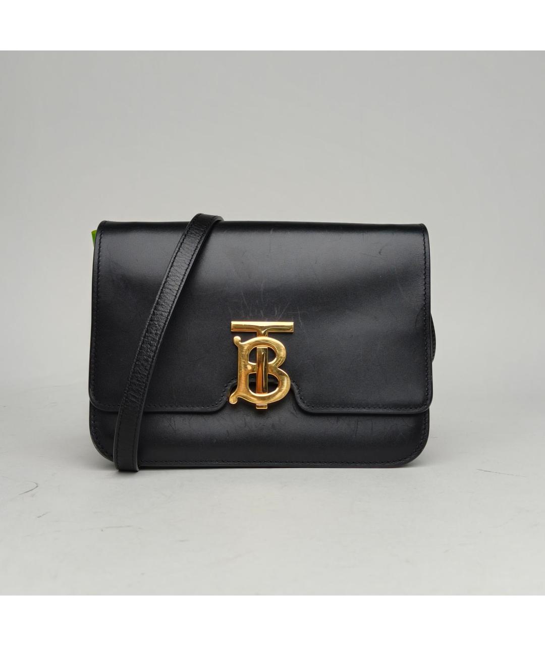 BURBERRY Черная кожаная сумка через плечо, фото 2