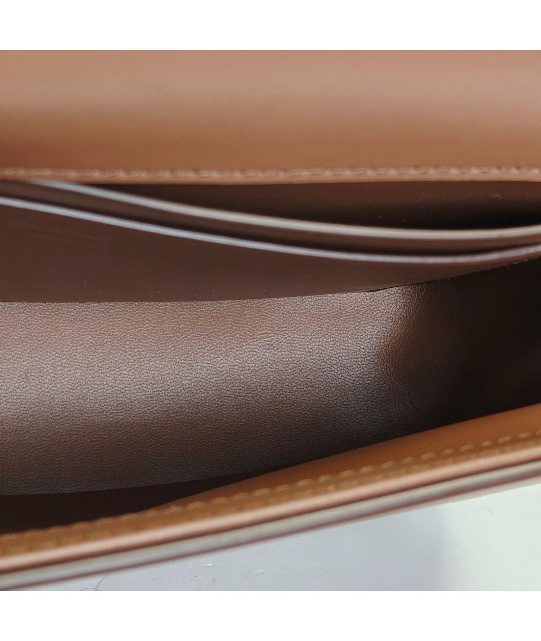 BURBERRY Коричневая кожаная сумка через плечо, фото 7