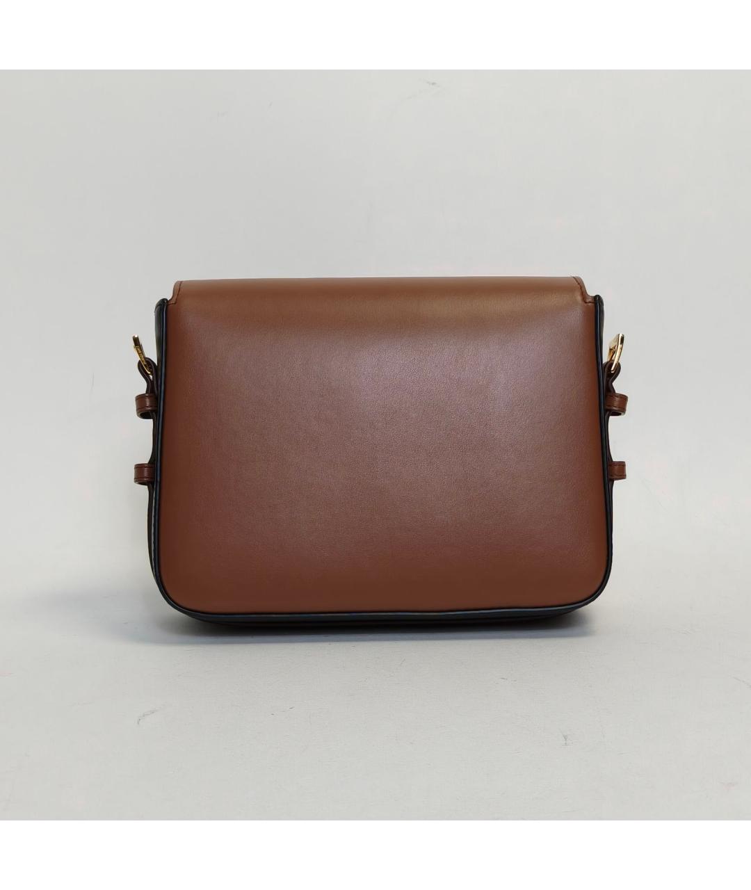 BURBERRY Коричневая кожаная сумка через плечо, фото 4