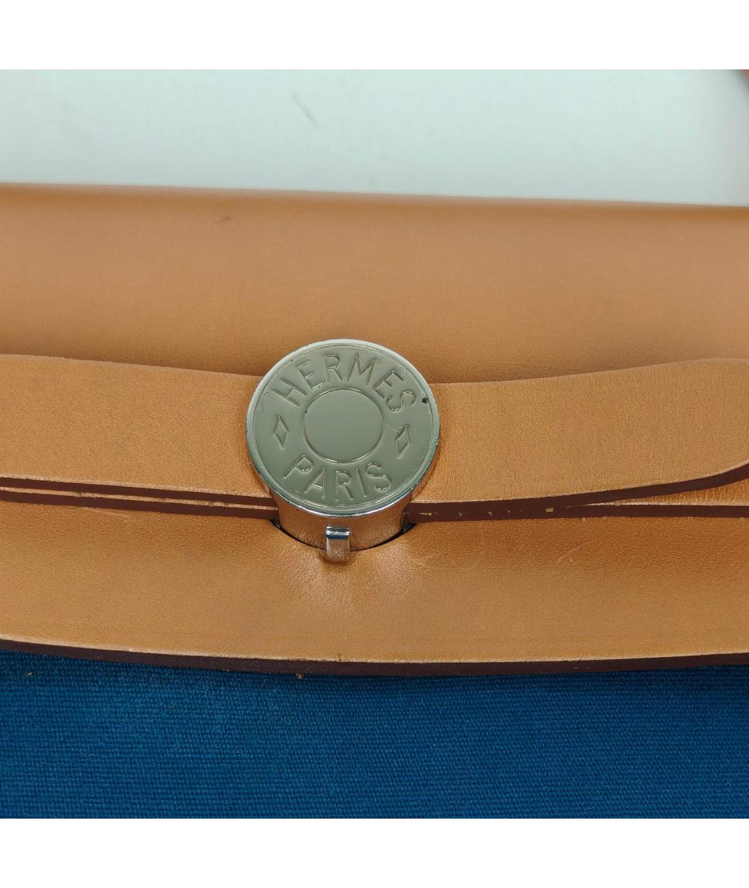 HERMES Синяя сумка с короткими ручками, фото 7