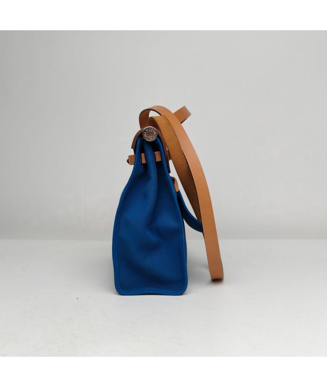 HERMES Синяя сумка с короткими ручками, фото 3