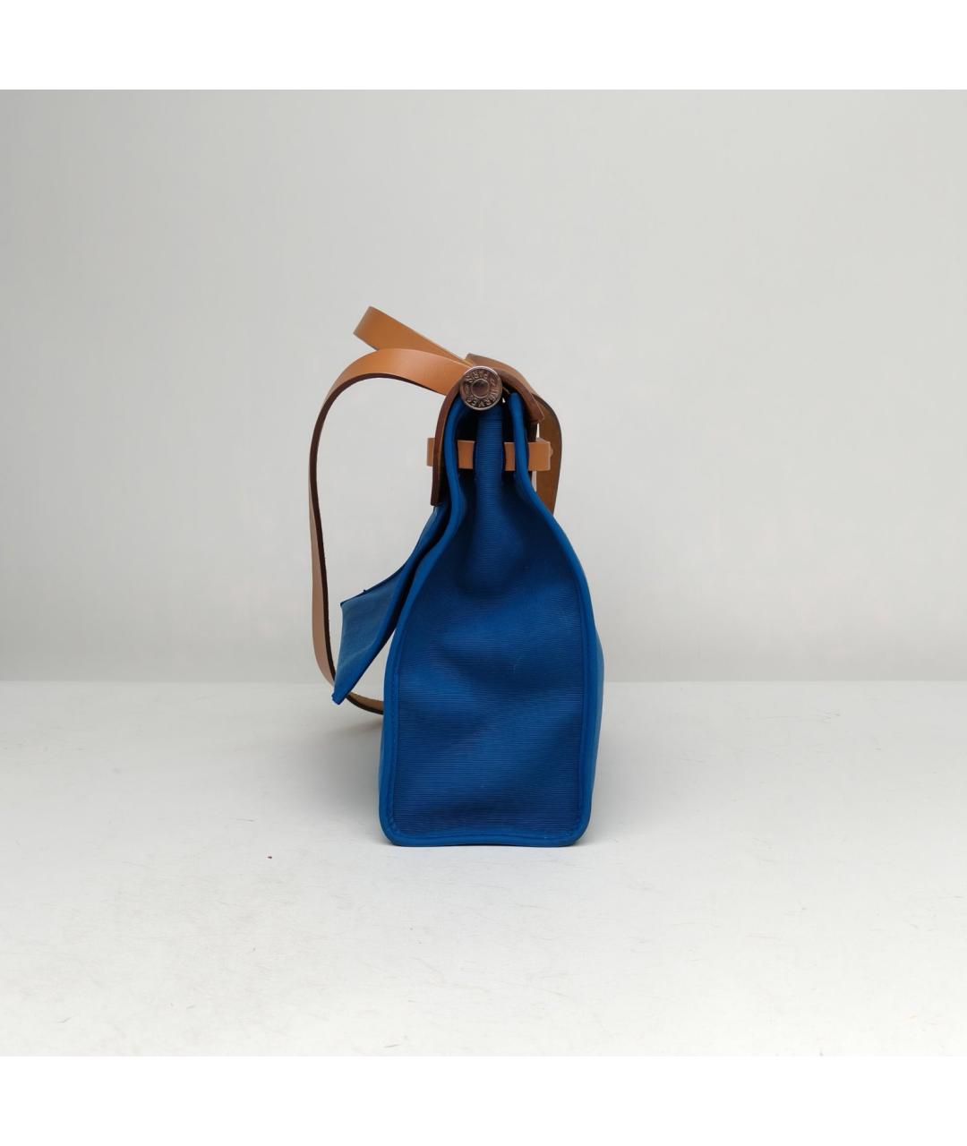 HERMES Синяя сумка с короткими ручками, фото 5