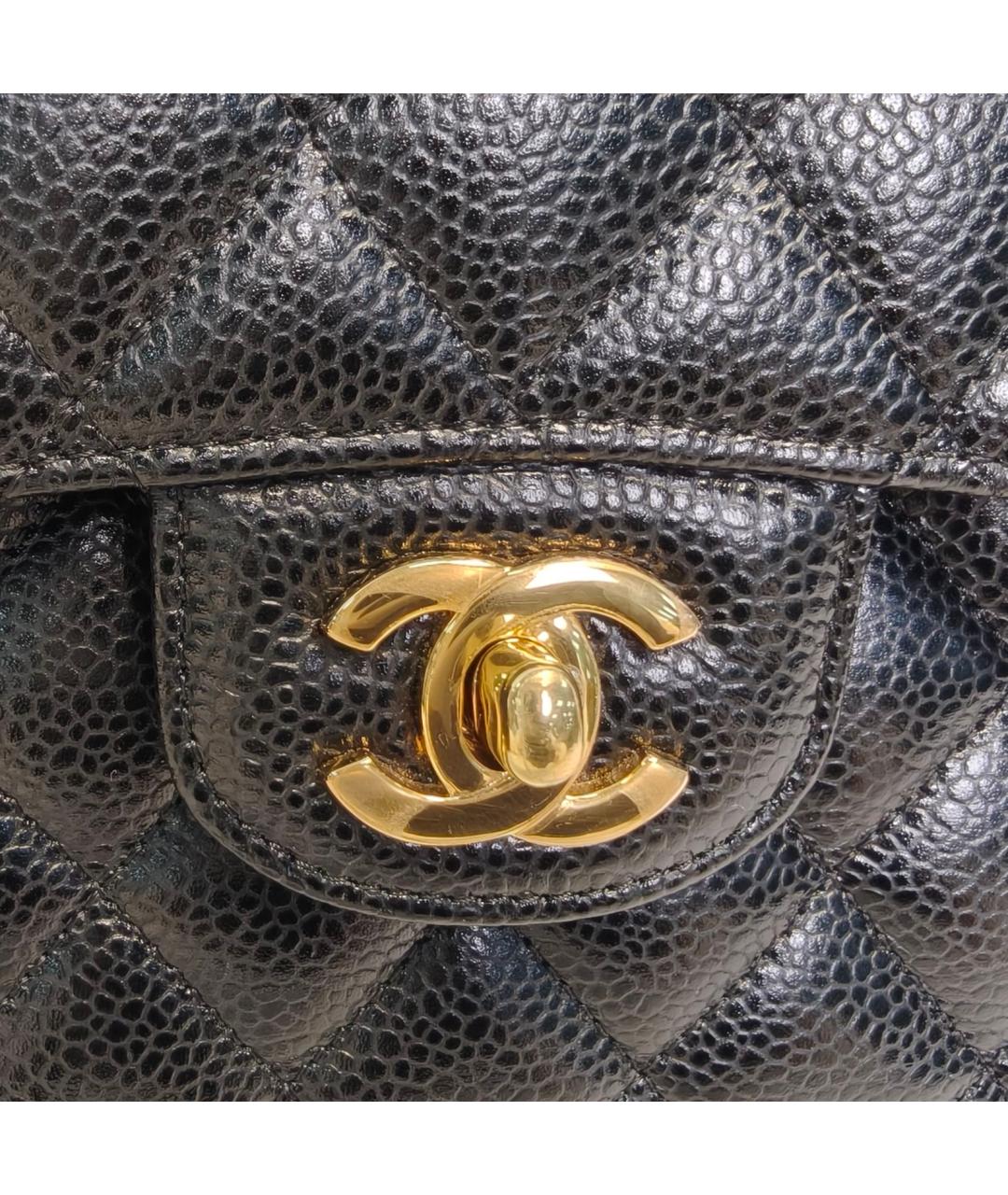 CHANEL Черная кожаная сумка через плечо, фото 6