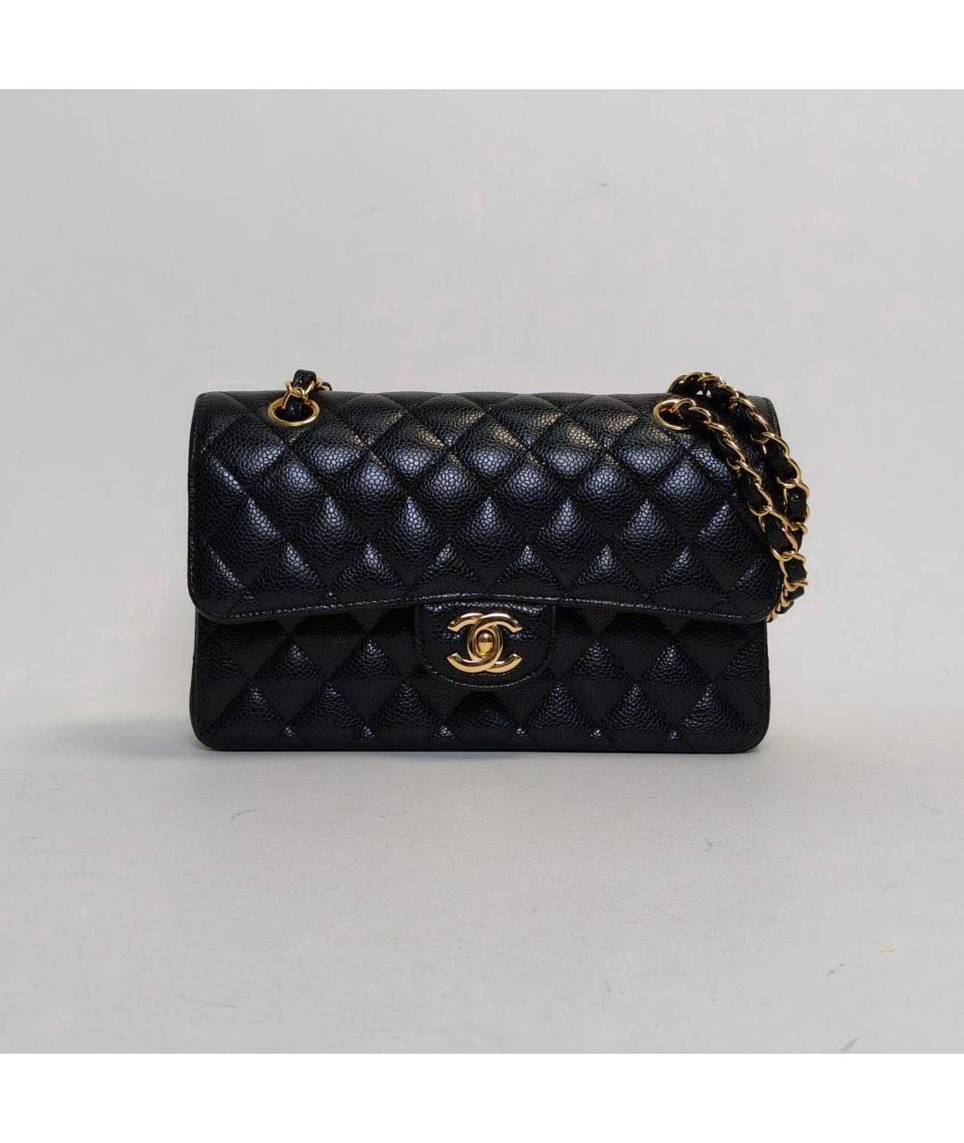 CHANEL Черная кожаная сумка через плечо, фото 8