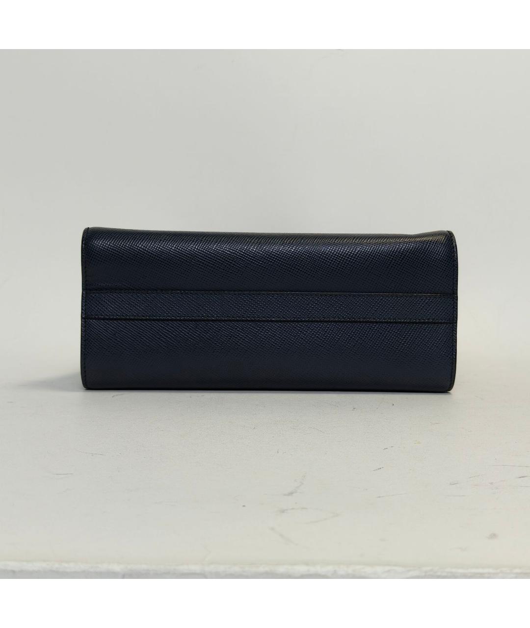 PRADA Темно-синяя кожаная сумка через плечо, фото 6