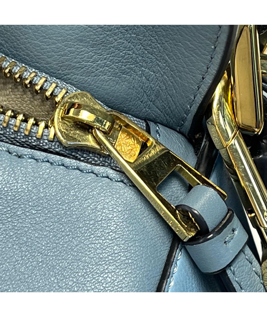 LOEWE Голубая кожаная сумка через плечо, фото 9