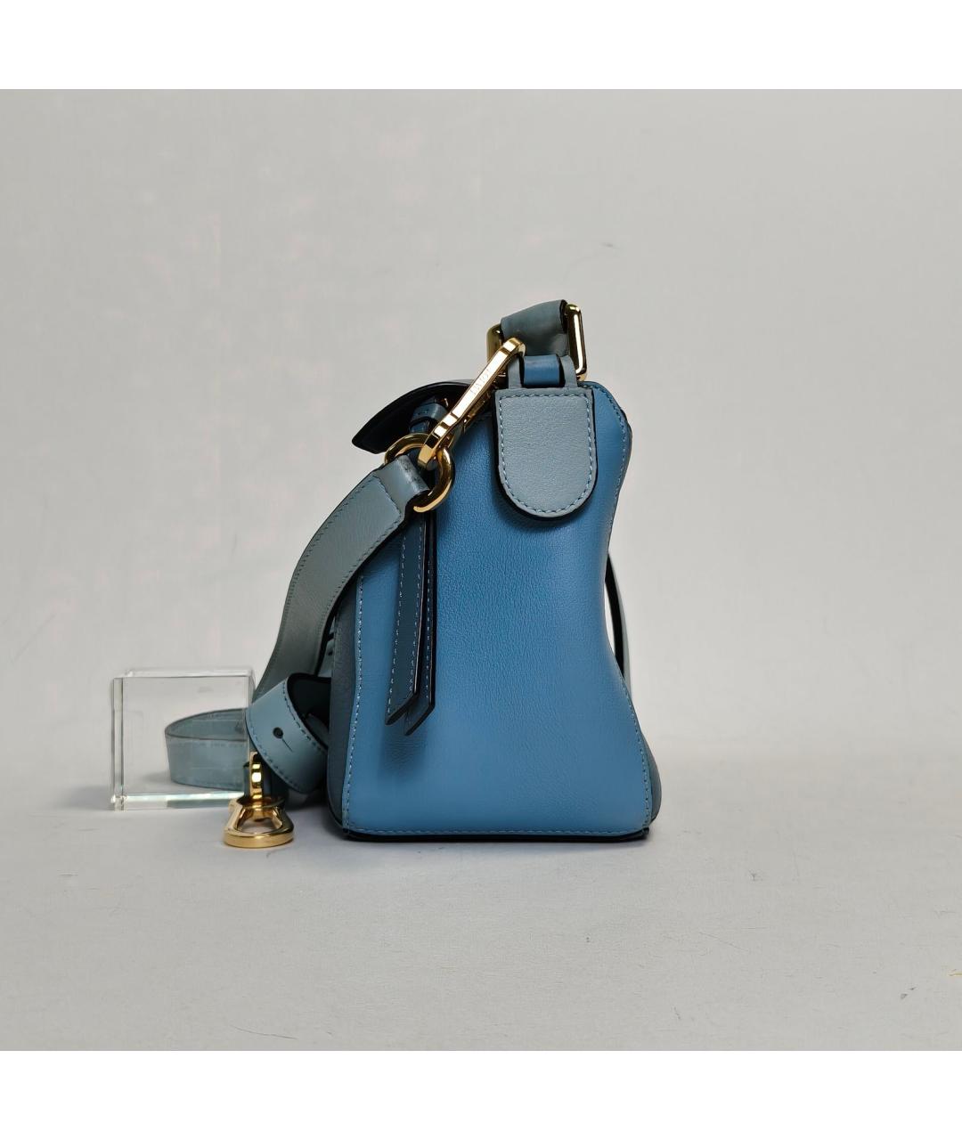 LOEWE Голубая кожаная сумка через плечо, фото 5