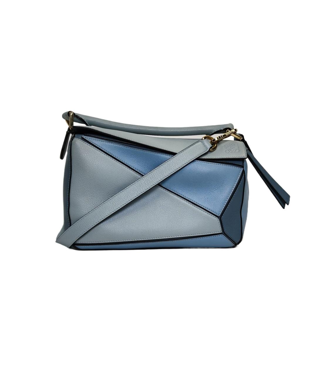 LOEWE Голубая кожаная сумка через плечо, фото 1