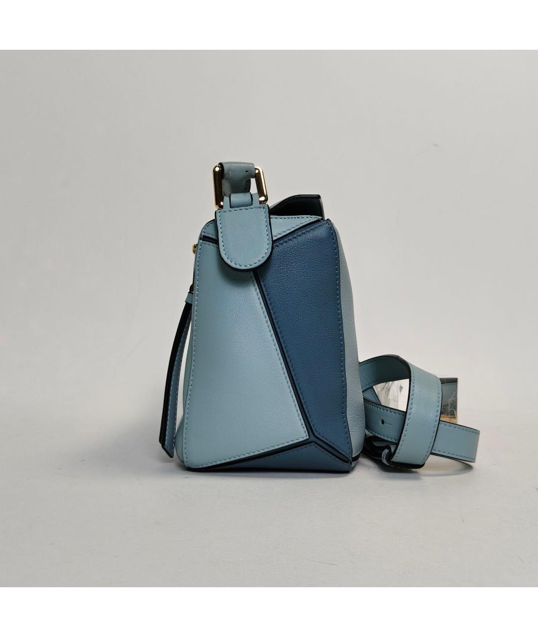 LOEWE Голубая кожаная сумка через плечо, фото 3