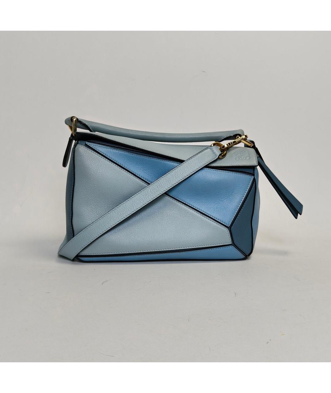 LOEWE Голубая кожаная сумка через плечо, фото 2