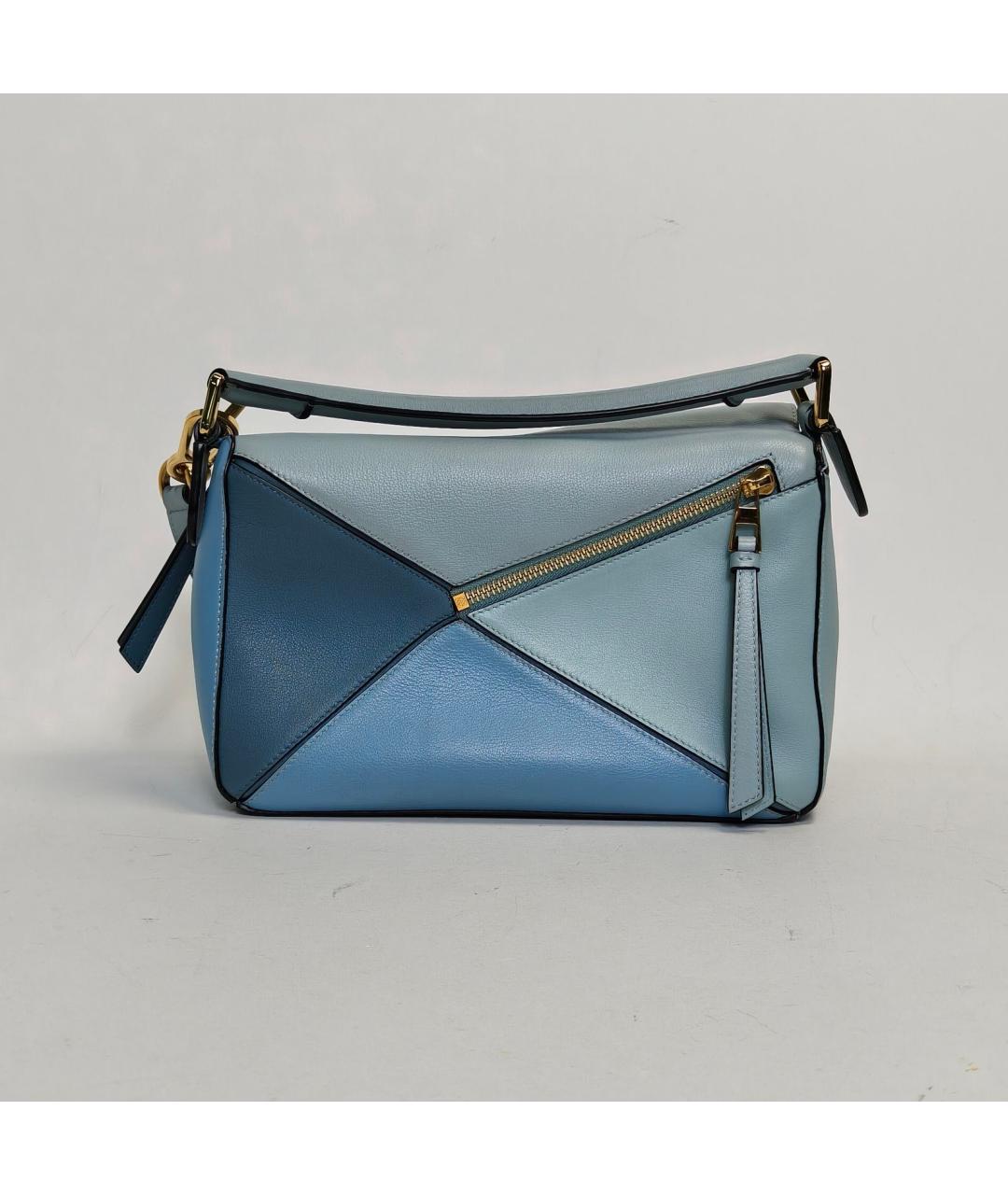 LOEWE Голубая кожаная сумка через плечо, фото 4