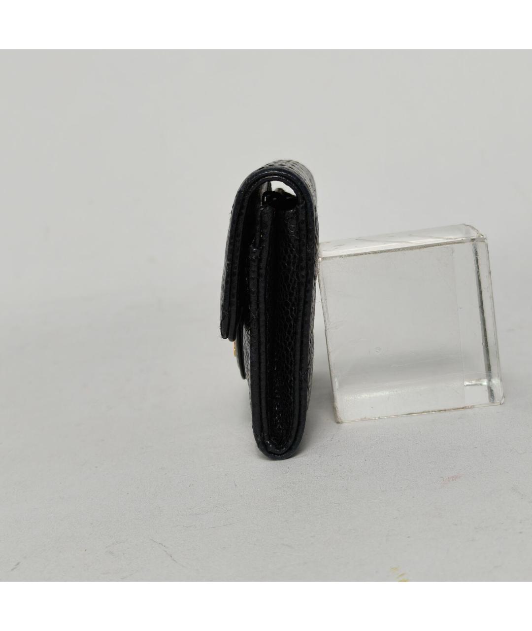 CHANEL Черный кожаный кошелек, фото 3