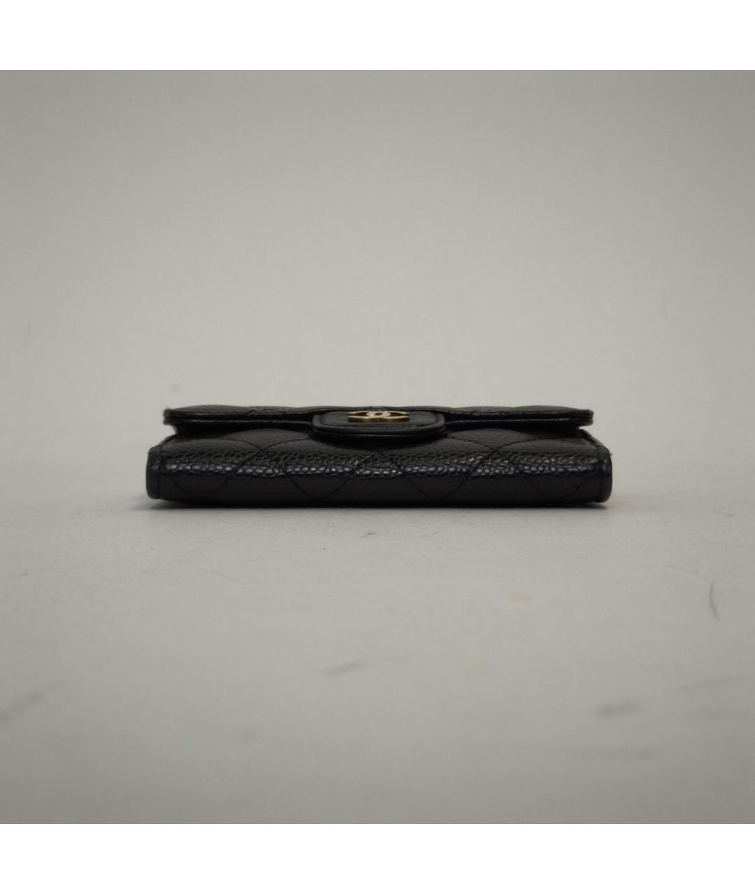 CHANEL Черный кожаный кошелек, фото 6