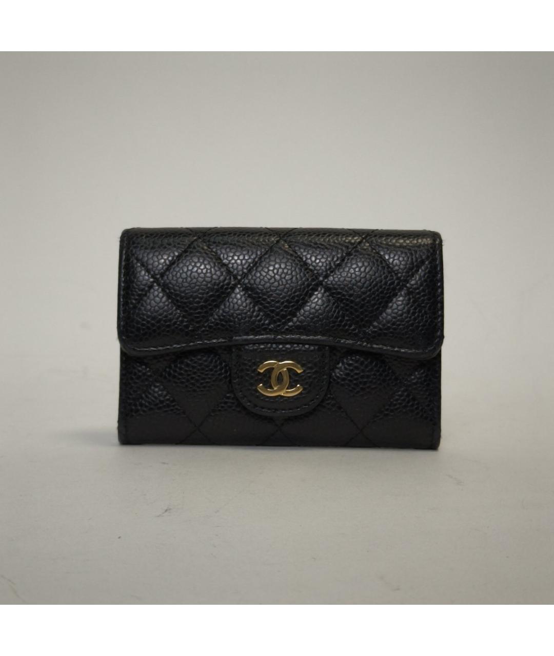 CHANEL Черный кожаный кошелек, фото 9