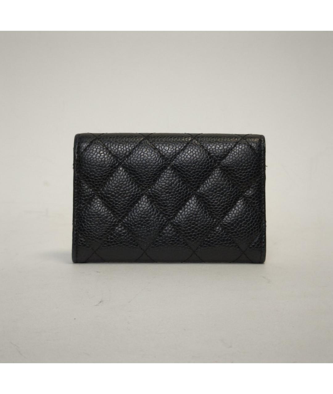 CHANEL Черный кожаный кошелек, фото 4