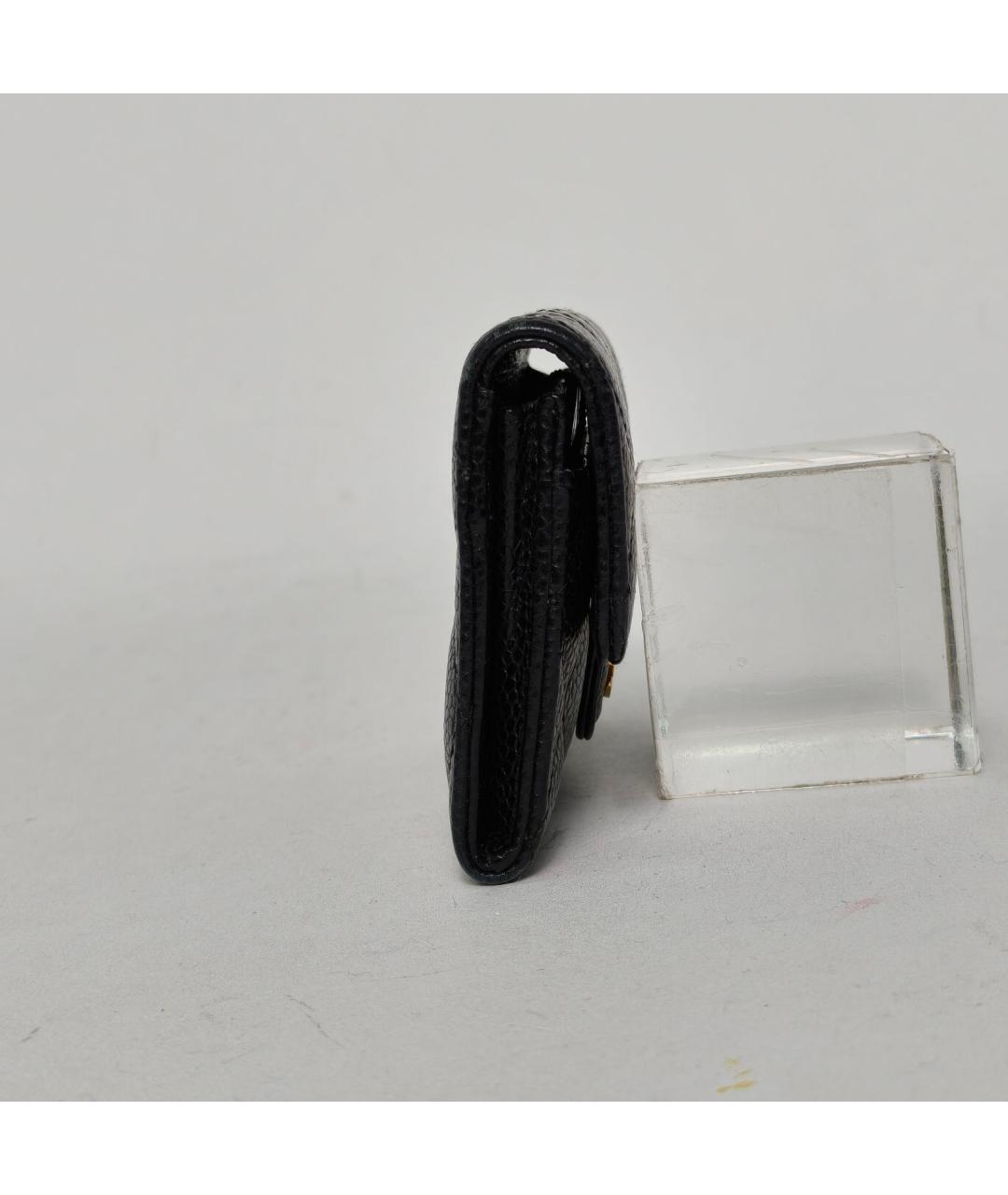 CHANEL Черный кожаный кошелек, фото 5