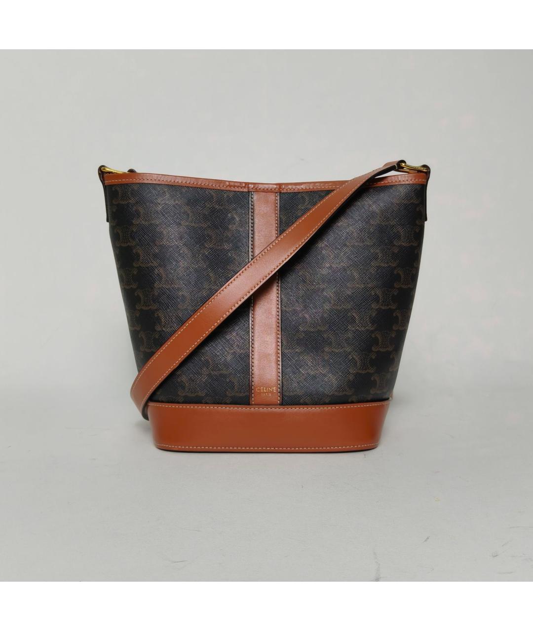CELINE Коричневая сумка через плечо, фото 8