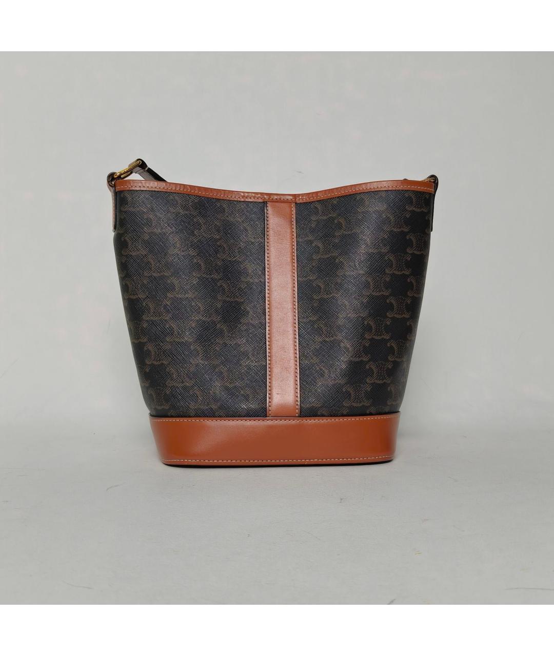 CELINE Коричневая сумка через плечо, фото 4