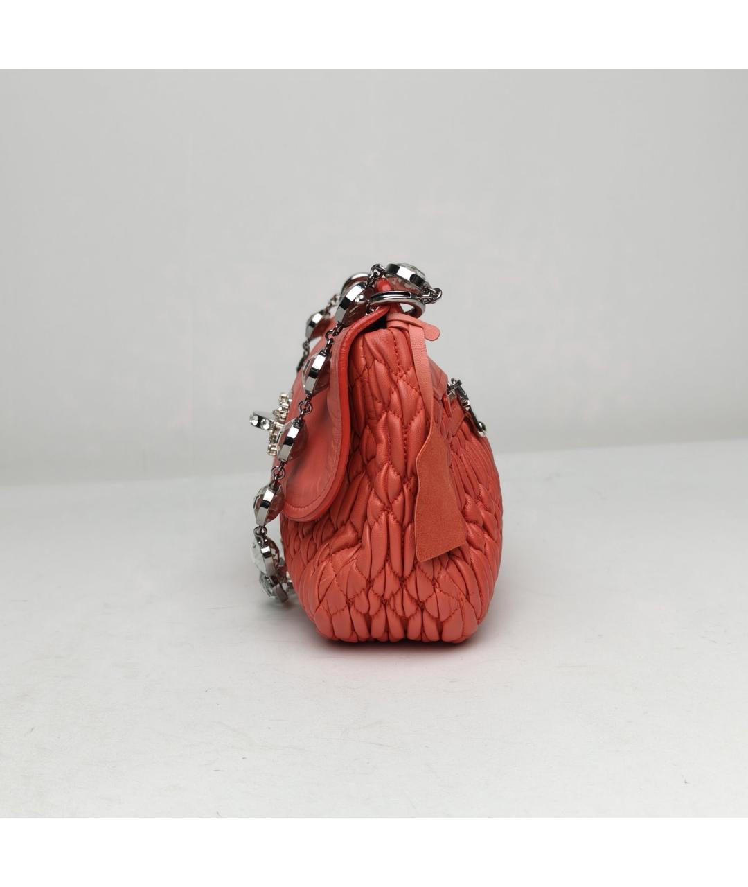 MIU MIU Красная кожаная сумка через плечо, фото 5