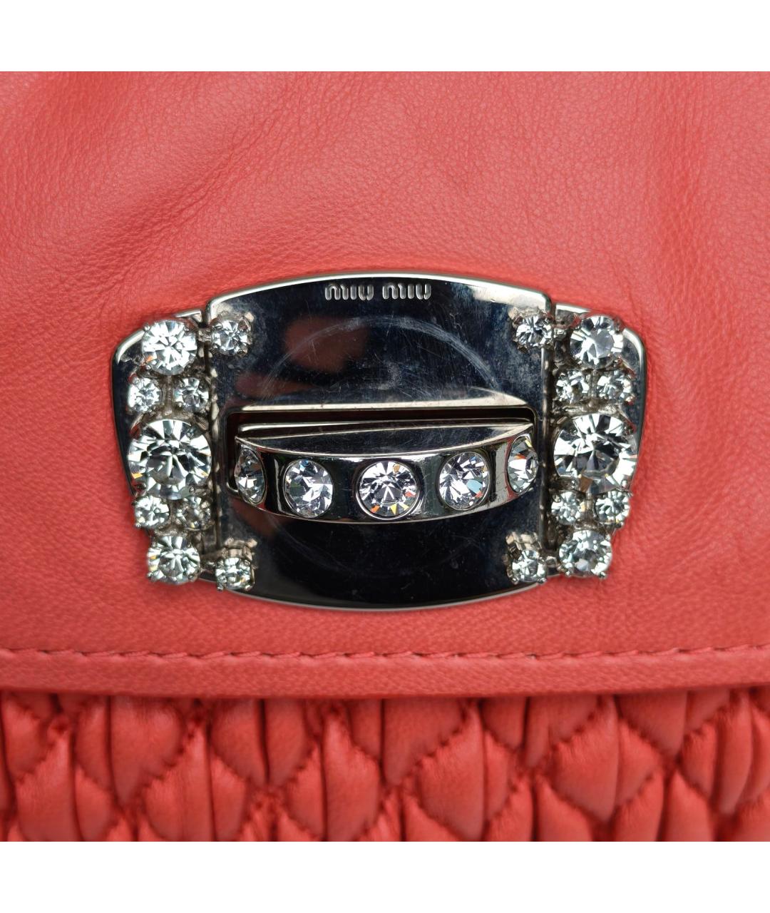 MIU MIU Красная кожаная сумка через плечо, фото 8