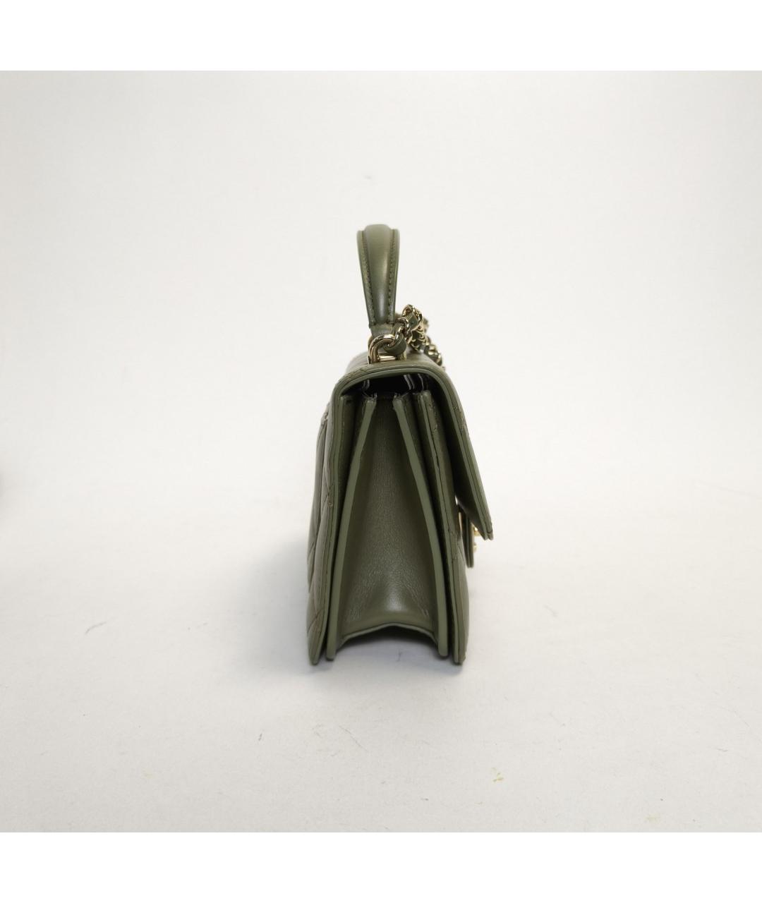 CHANEL Зеленая кожаная сумка через плечо, фото 3
