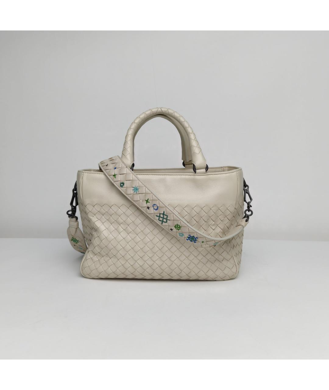 BOTTEGA VENETA Бежевая кожаная сумка через плечо, фото 2