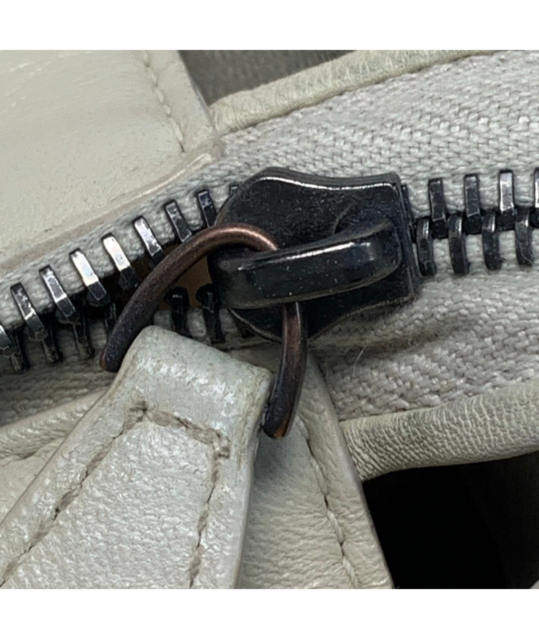 BOTTEGA VENETA Бежевая кожаная сумка через плечо, фото 9