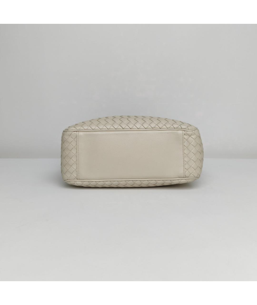 BOTTEGA VENETA Бежевая кожаная сумка через плечо, фото 6