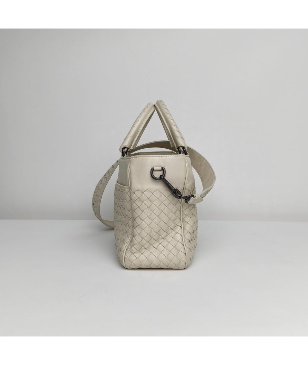 BOTTEGA VENETA Бежевая кожаная сумка через плечо, фото 5