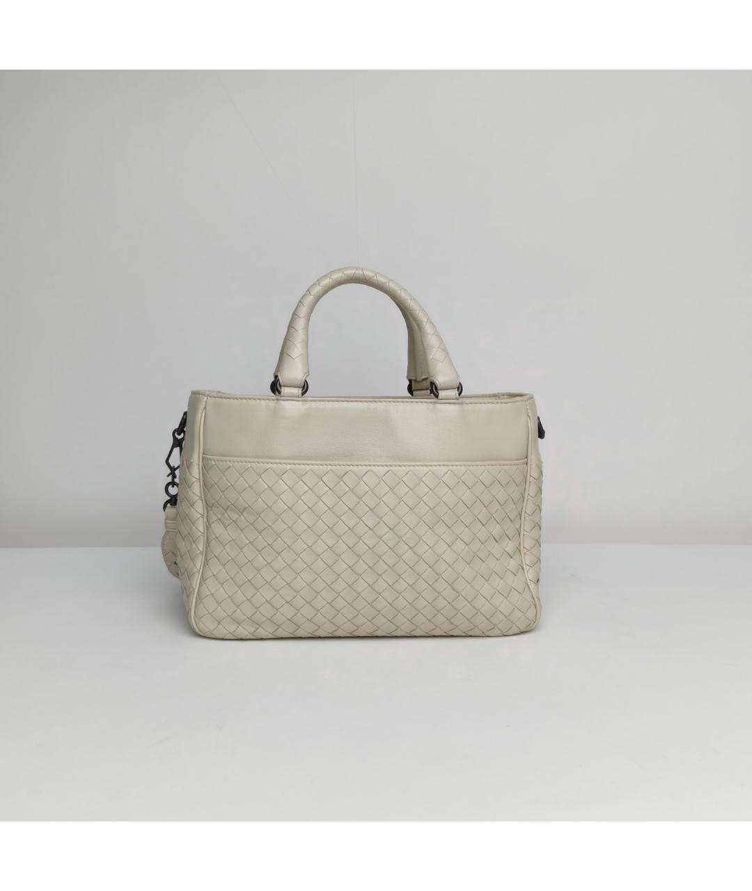 BOTTEGA VENETA Бежевая кожаная сумка через плечо, фото 4