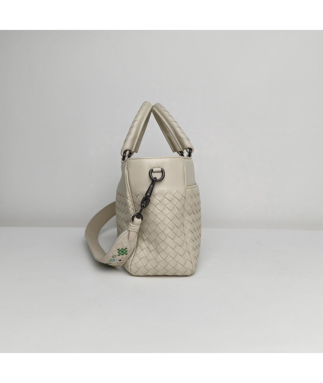 BOTTEGA VENETA Бежевая кожаная сумка через плечо, фото 3