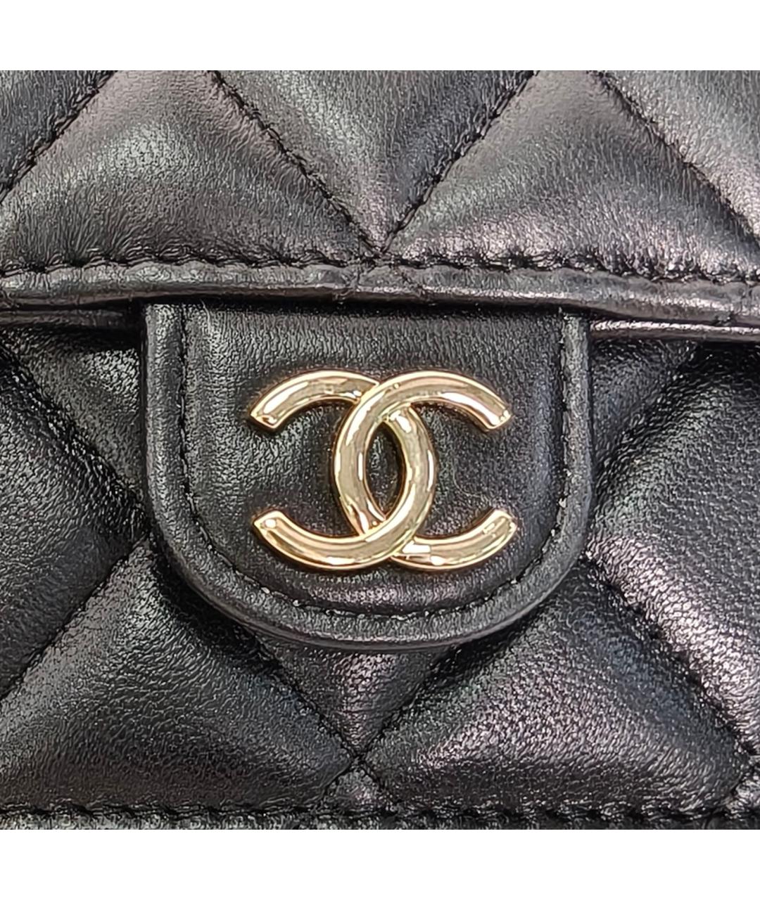 CHANEL Черная кожаная сумка через плечо, фото 7