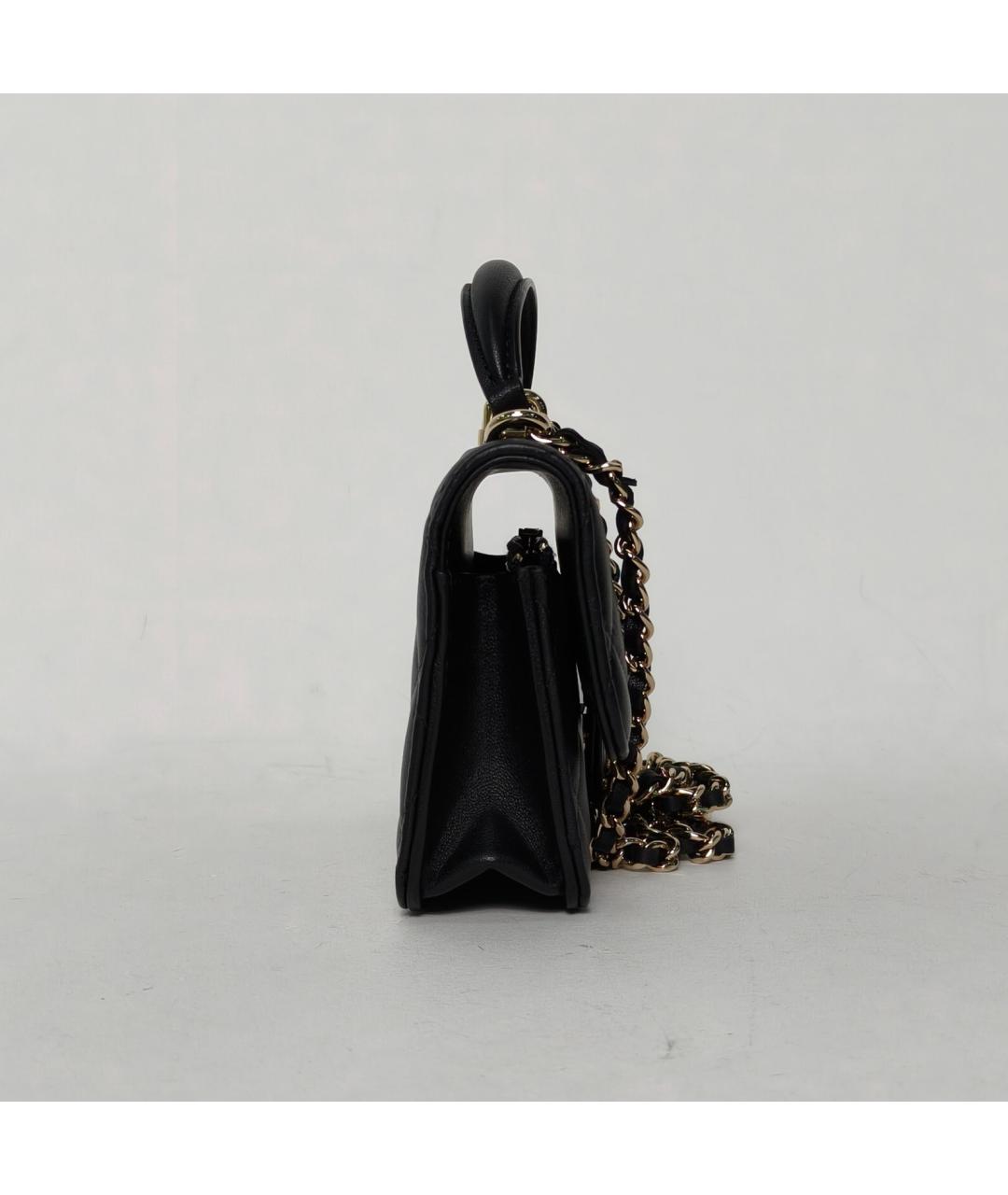 CHANEL Черная кожаная сумка через плечо, фото 3