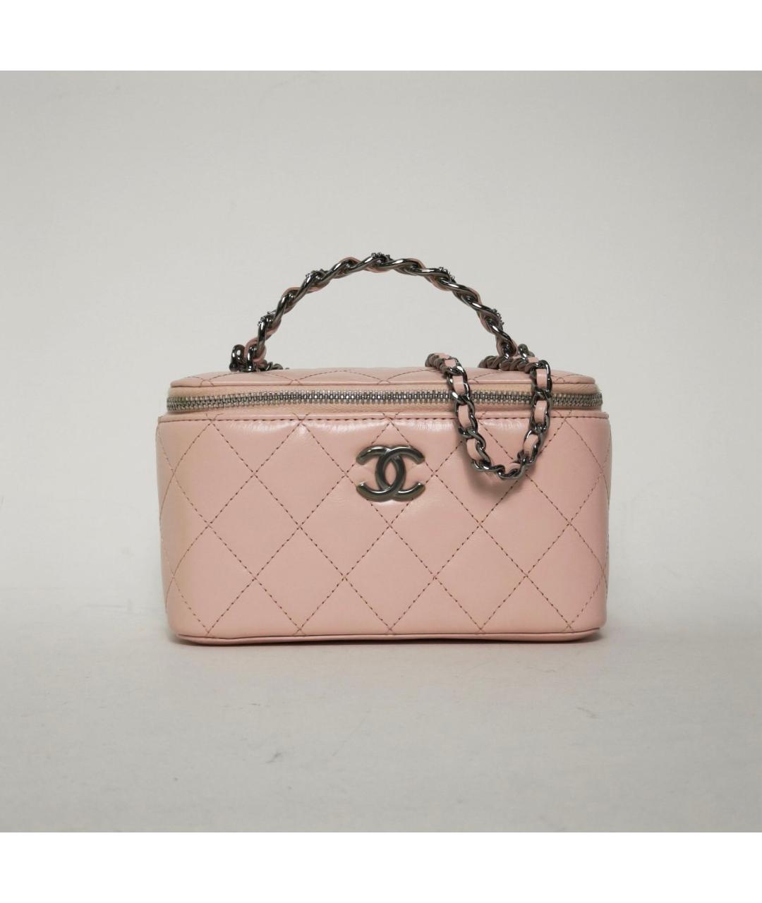 CHANEL Розовая кожаная сумка через плечо, фото 9