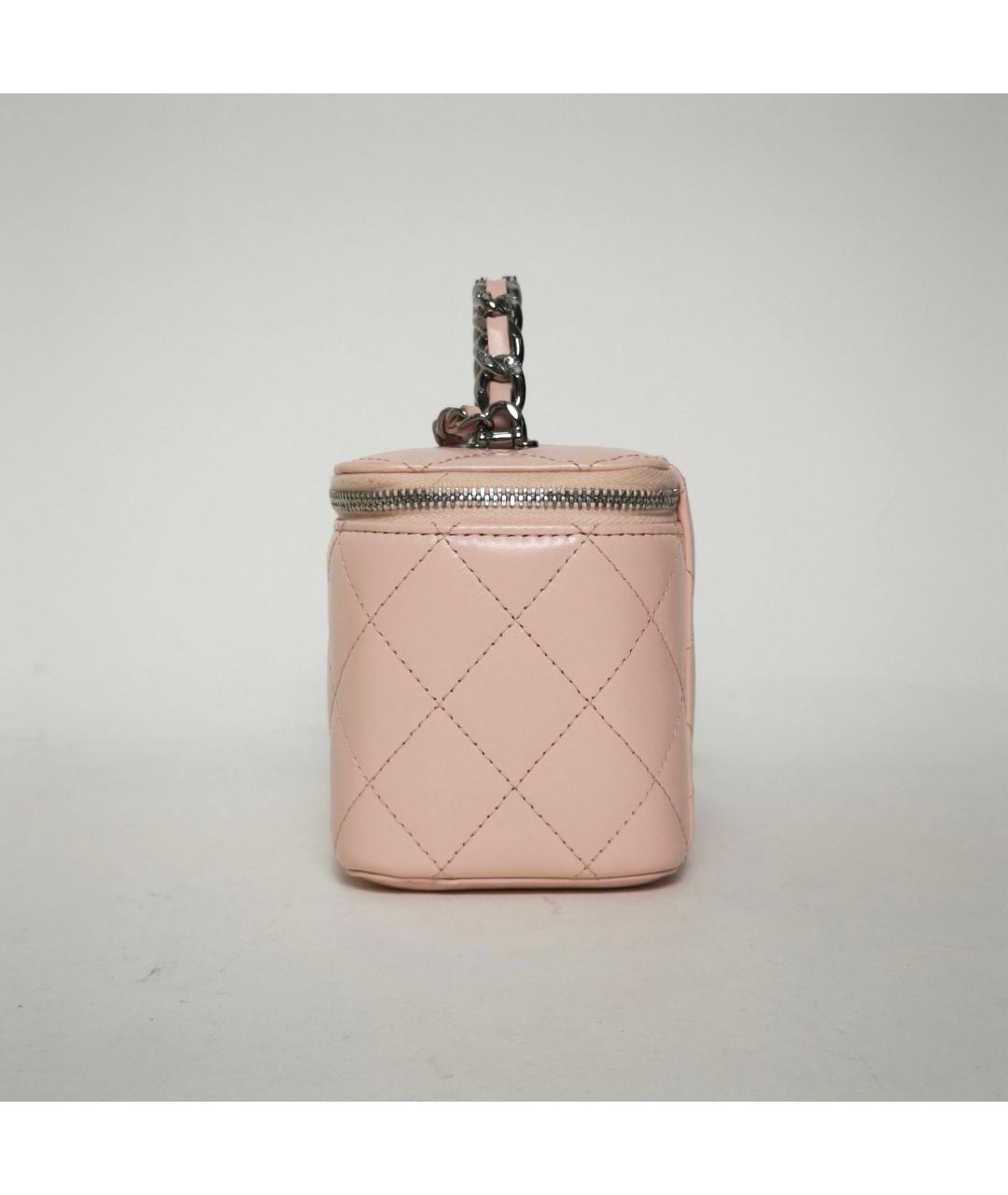 CHANEL Розовая кожаная сумка через плечо, фото 3