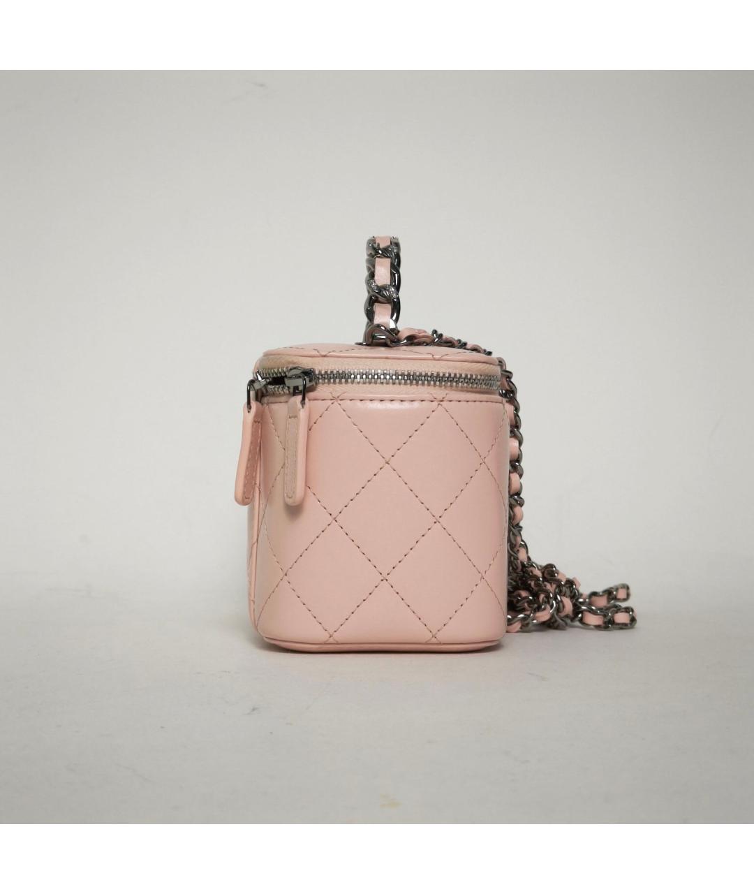 CHANEL Розовая кожаная сумка через плечо, фото 5