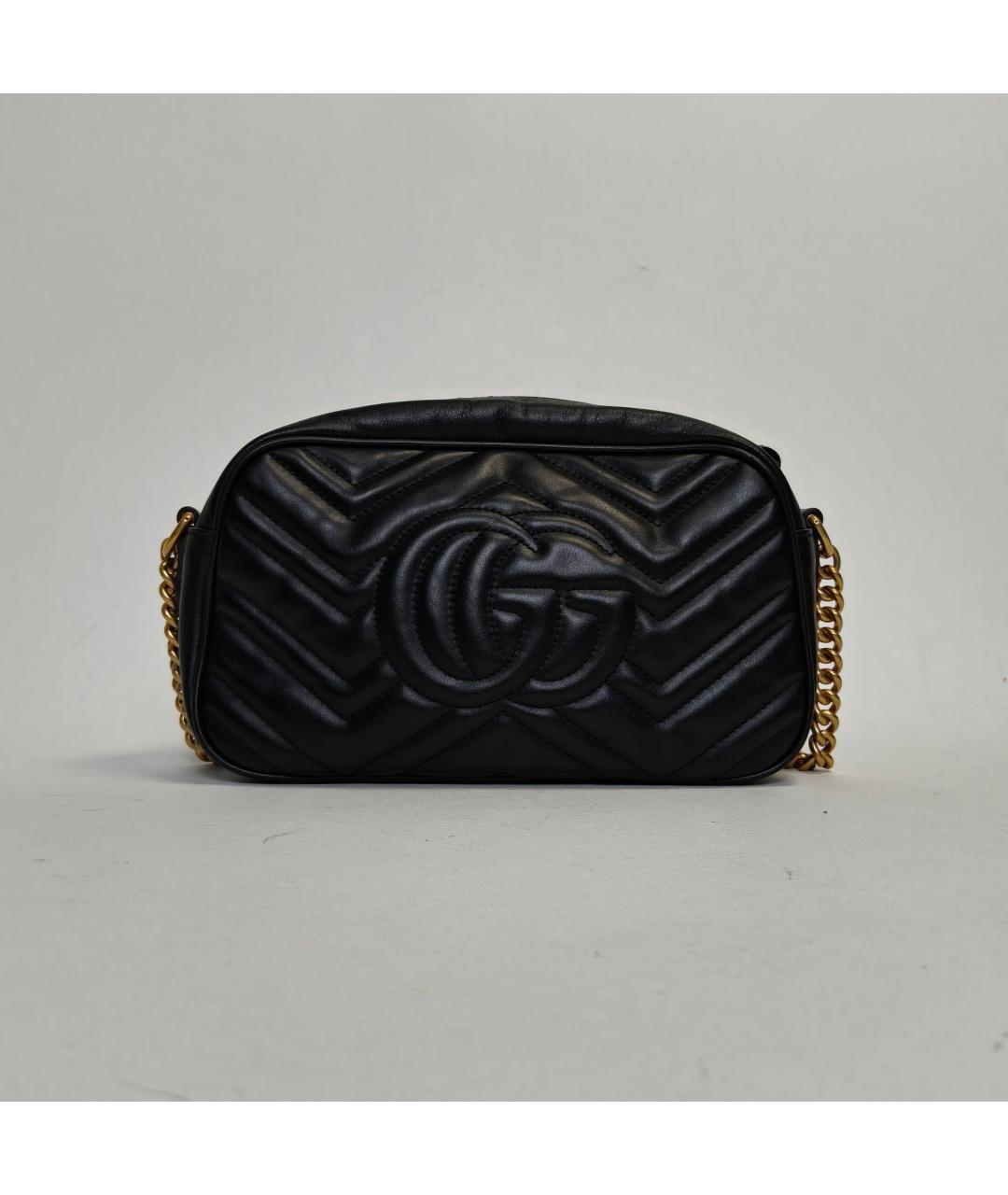 GUCCI Черная кожаная сумка через плечо, фото 4