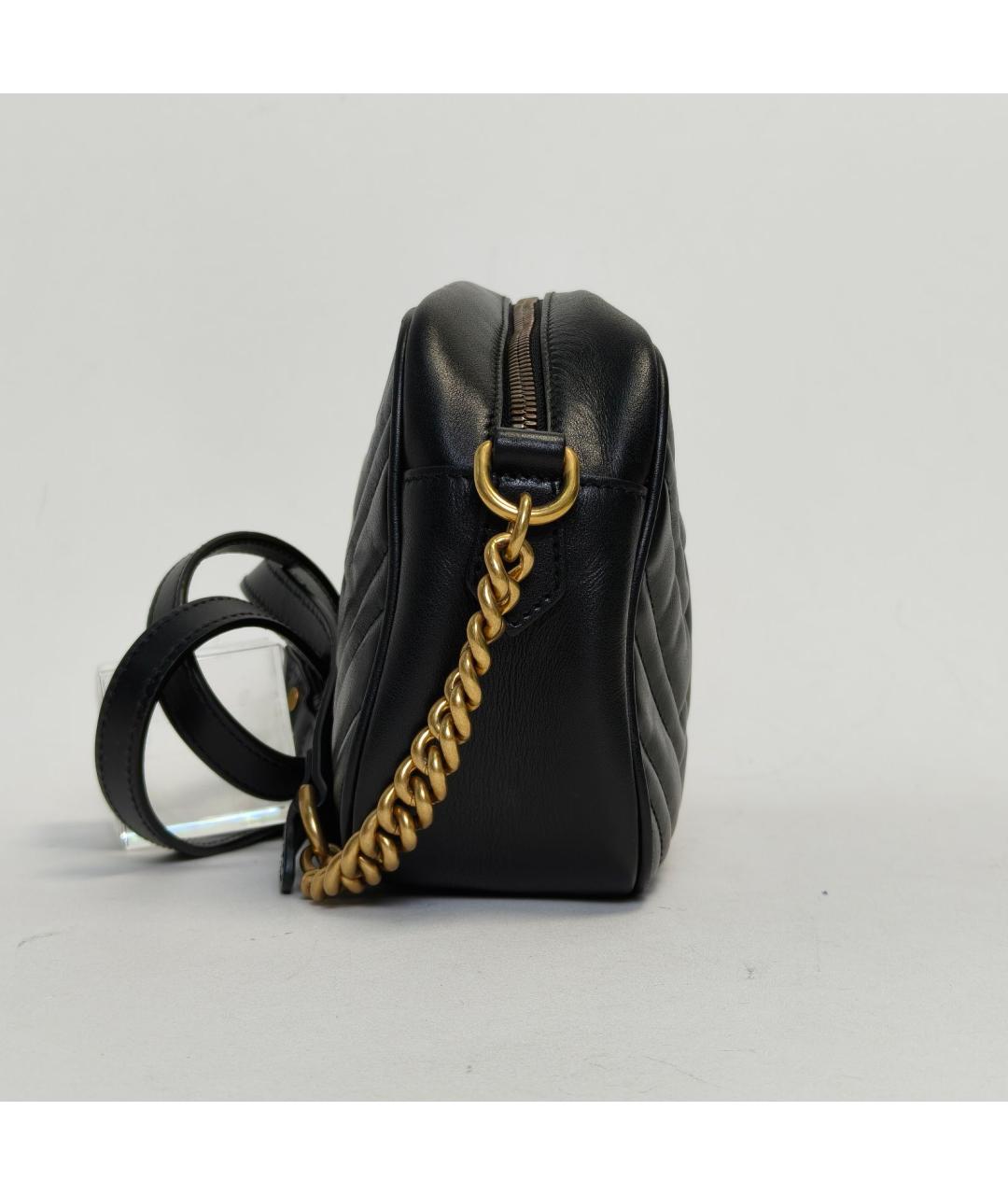 GUCCI Черная кожаная сумка через плечо, фото 5
